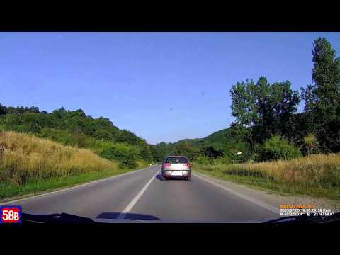 Driving in Romania. DN 58B: Bocşa Vasiova - Reşiţa. Mountain Road. (Timelapse 2.5x)