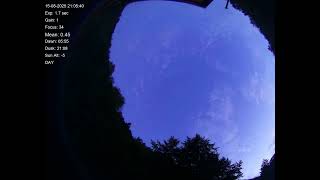 All sky camera capture from Teliucu Superior, Romania 2025-08-15