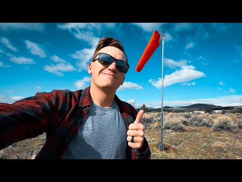 Airstrip Upgrades - Building A Custom Counterweighted Windsock Pole From Scratch!