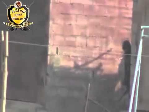 قنص أحد جنود النظام في مدينة داريا في ريف دمشق من قبل لواء الشهيد الشيخ أحمد ياسين