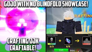CRAFTABLE GOJO SHOWCASE! CRAFTING GOJO WITH NO BLINDFOLD! ANIME FIGHTERS SIMULATOR ( Roblox )