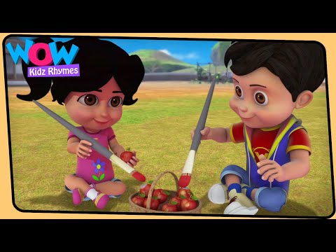 The Apple is Red | Vir the robot boy | English Rhymes for Kids | Wow Kidz
