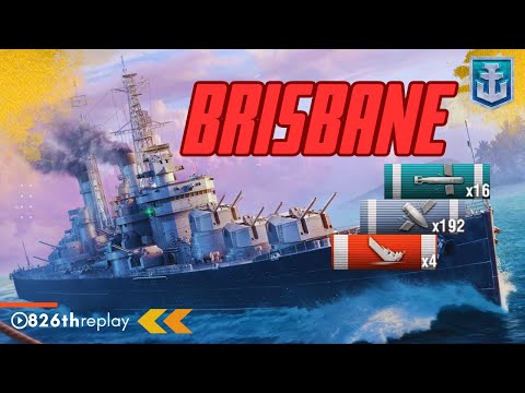 The Perfect Storm: Masterful Gameplay with Cruiser Brisbane in World of Warships #gaming