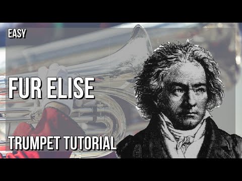 SUPER EASY: How to play Fur Elise  by Ludwig Van Beethoven on Trumpet (Tutorial)