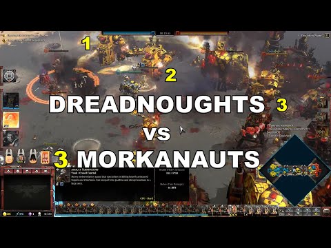 Dreadnoughts vs Morkanauts -  No Limit Mod - Massive Battle - Warhammer 40K Dawn Of War 3