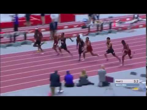 Mens 60m Heat 2 Sec Indoor Championships 2019.