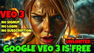 Google veo 3 is now 100% FREE | Free and unlimited AI videos with veo 3 | Text to video generator