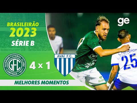 Gols e lances de Guarani x Avaí