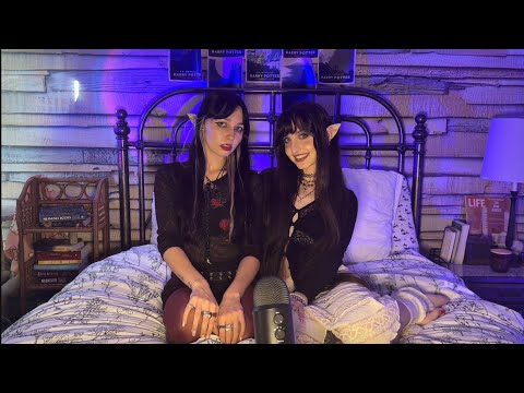 Two ASMRTISTs One BED 🧚‍♂️ collab w/ @ssageasmrr (Doing ASMR and Giving Each Other the Tingles)