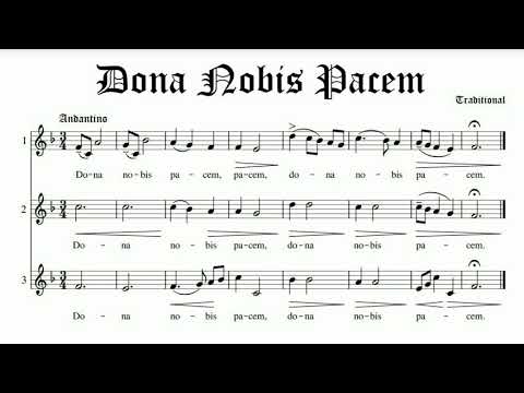 Dona nobis pacem - Canone tradizionale a tre voci