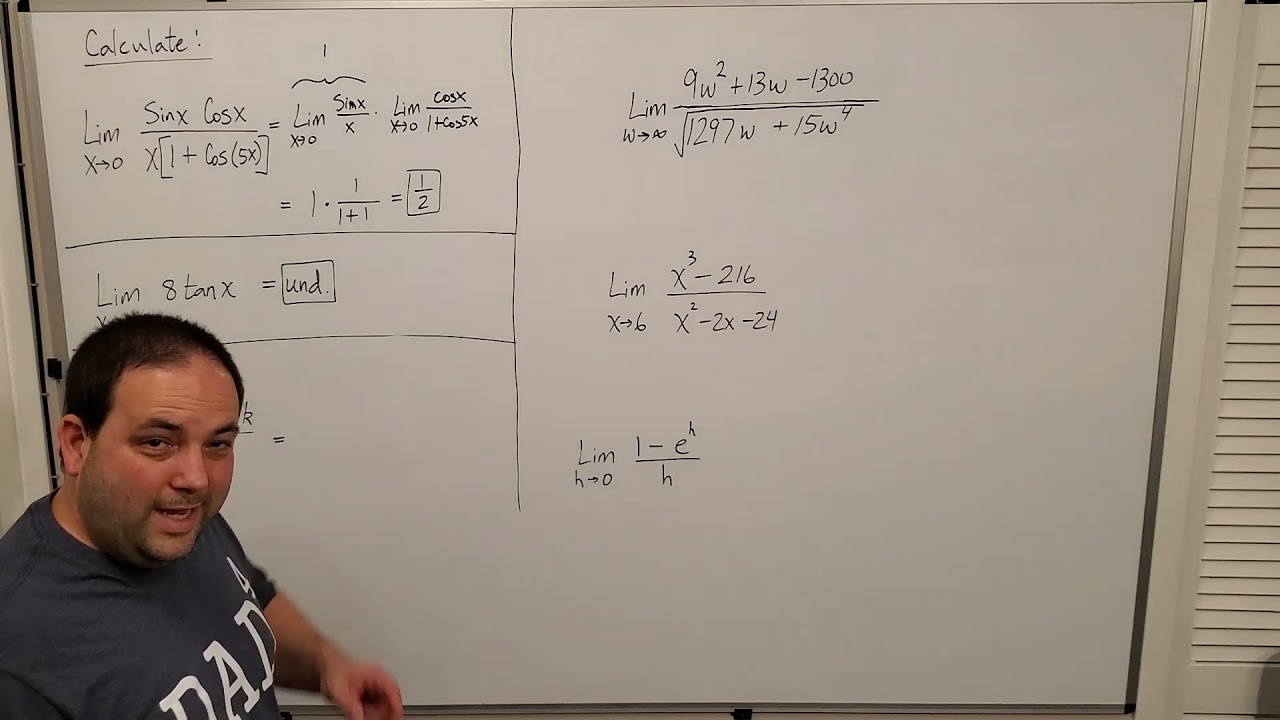 Calculus I -- Test 1 Review