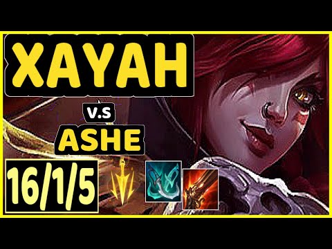 UPSET (XAYAH) vs ASHE - 16/1/5 KDA BOTTOM ADC CHALLENGER GAMEPLAY - EUW