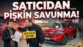 1.7 milyona aldığı araç ağır hasarlı çıktı. Satıcı”Senin kaza yapmadığ