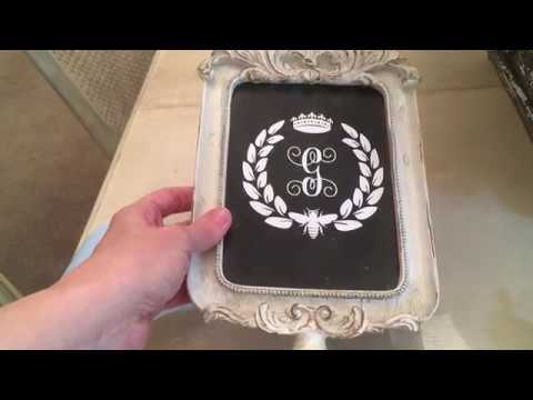 Part of a video titled How to Apply a Vinyl Decal to a Chalkboard - YouTube