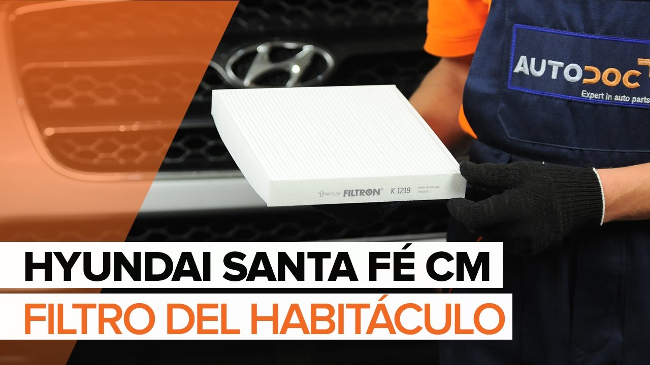 Cómo cambiar: filtro de polen - Hyundai Santa Fe CM | Guía de sustitución