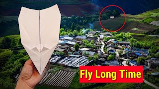 How to make a paper airplane fly long time | Paper plane easy