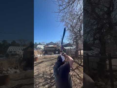 Penobscot style multi limb recurve bow in the backyard! dialing in Arrow Rest  #archeryequipment