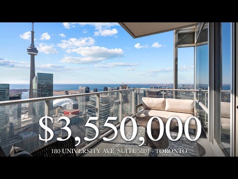 $3,550,000 - 58th floor in the luxurious Shangri-La Toronto - 180 University Ave, Suite 5801- SOLD
