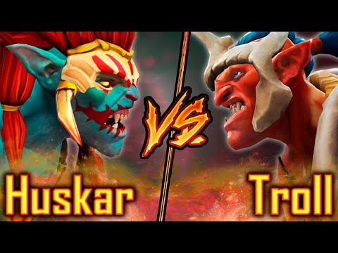 New Patch 7.30 Dota 2 Huskar VS Troll | DOTA 2 Battle  Sacred Warrior vs Jah'raka