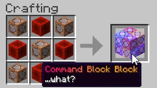 Minecraft, But There Are Custom Command Blocks...