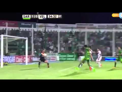 Gol de Carlos Bueno - Sarmiento 1 - 0 Velez - Fecha 1 - Liga Argentina