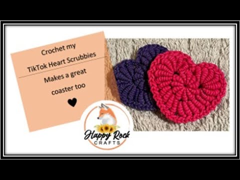 Tiktok Heart Scrubby #crochet #scrubology #tiktok