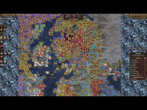 Tretch Gone Wild! TWW2 AI only Time-lapse #10 450 turns.