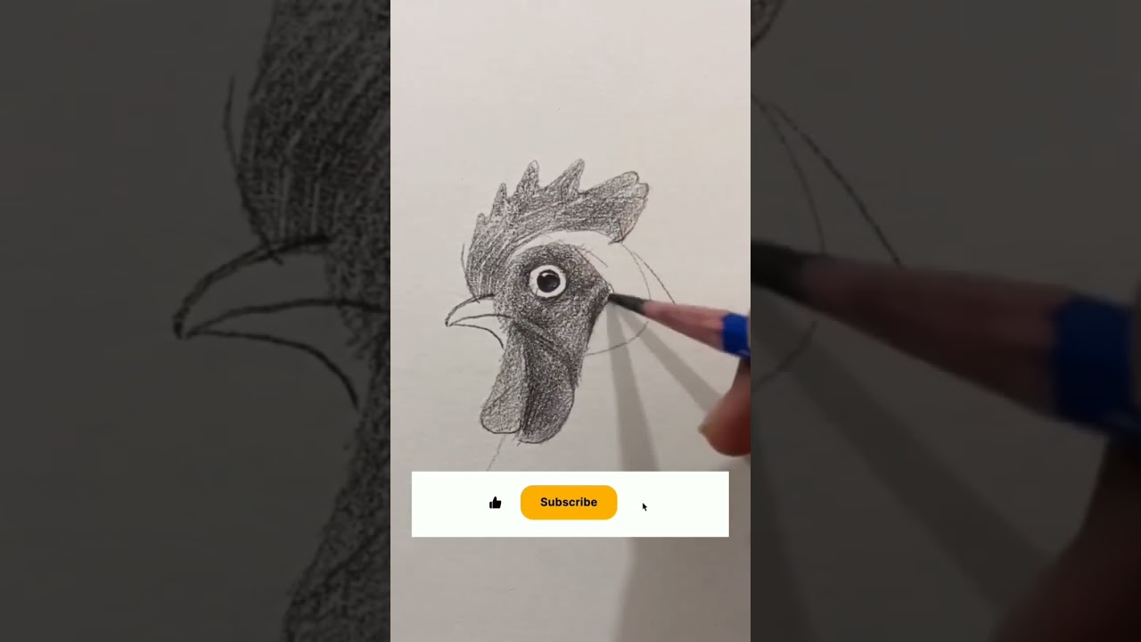 Unleash Your Inner Artist: How Can You Draw This Rooster Head? #shorts #drawwithme