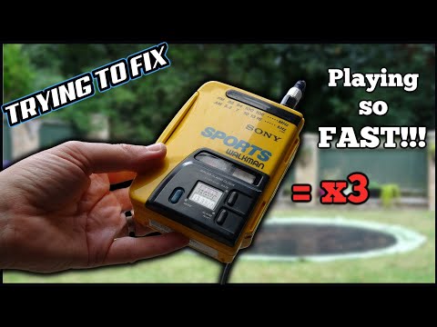 1988 SONY SPORTS WALKMAN Playing Ridiculously QUICK! - Can it be FIXED?