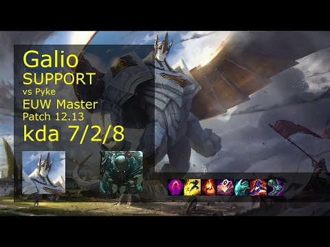 Rank 1 EUW Galio Support: Galio vs Pyke