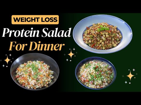 3 Healthy Weight Loss Salad Recipes For Dinner - High Protein Salad | Skinny Recipes