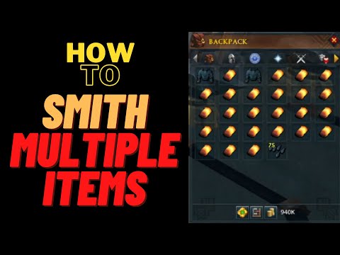 How to smith multiple items in a row - Smithing AFK Tip (2021)