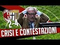 DS - (MILAN PARMA 2-4) Crisi e Contestazioni - YouTube