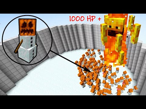 A Giant Blaze VS 1000 Snow Golems Video