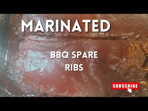 Delicious Tender Marinated Pork Spare Ribs with Homemade BBQ Sauce