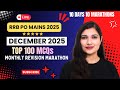 DECEMBER 2025 TOP 100 Current Affairs MCQs RRB PO RRB CLERK 10 DAYS 10 MARATHONS By Sheetal Mam