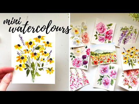 How To Paint a Floral Watercolor Bouquet Tutorial