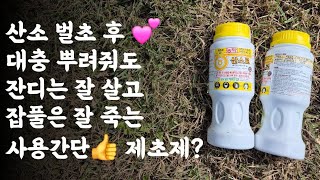 산소 벌초 후 대충 뿌려줘도 잔디는 잘살고 잡풀은 죽는 사용간단
