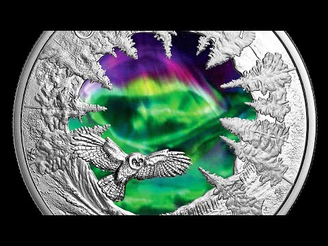 MAGIC of the NORTHERN LIGHTS 2025 CANADA 2oz .9999 Silver GlowInTheDark $30 Coin