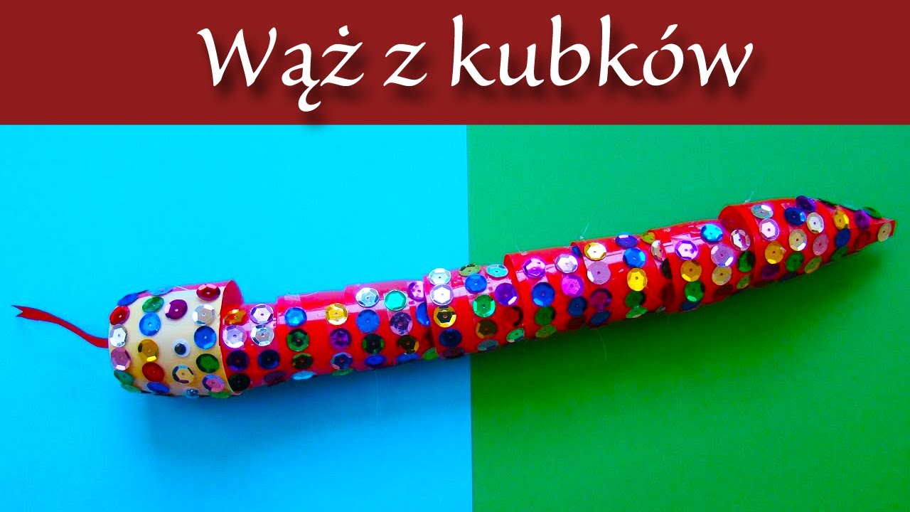 Wąż z opakowań po Danonkach