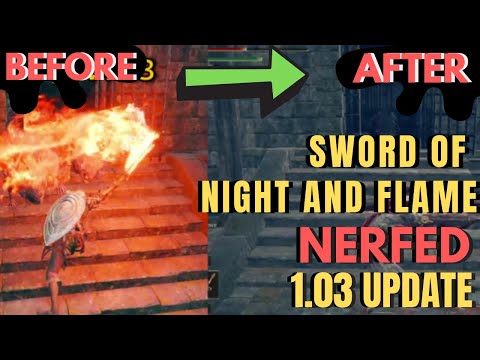 Sword of Night and Flame Damage Comparison - R2 / RT Skill Pre and Post Nerf Edlen Ring v1.03