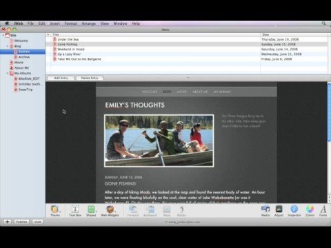 Apple iLife iWeb-Creating a Blog
