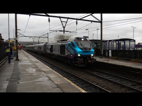 **TPE Nova 3 TEST** DRS Class 68 No. 68028 on 3Q99 Scarborough - Manchester Int Dpt on 25.01.19 - HD