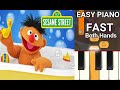 Sesame Street Ernie And His Rubber Duckie FAST Both Hands Easy Piano Tutorial
