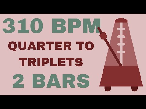 Metronome Click Track - 2 Bars Quarter to Triplet Notes 310 bpm - Smartronome