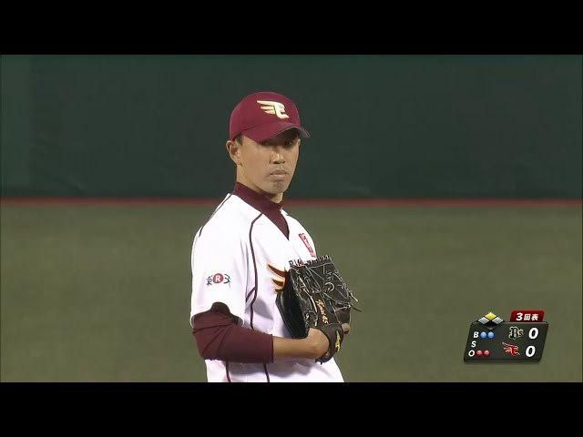3回表 イーグルス・ボブ川井 ヒット許すも内野ゴロの山を築き3回まで無失点 !! 2014/5/13 E-Bs