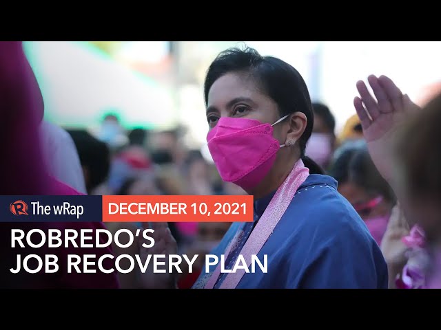 Robredo’s job recovery plan: Revive Filipino industries, unemployment insurance