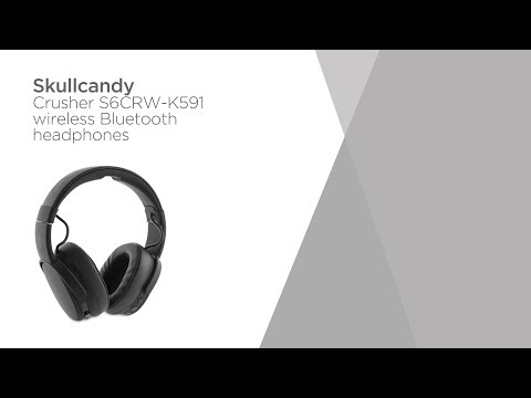 Ausinės Skullcandy Crusher Ant ausų uždedamos, Belaidės, Bluetooth, Juodas video