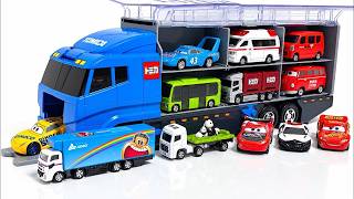Download lagu 🚜 Learn Work Vehicles with Tomica Mini Cars! 🚒 | Construction Trucks & Driving Challenge Kids video mp3