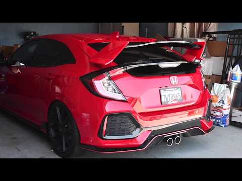 A quick test run with fins and vortex generators on Honda Civic Hatchback Sport 2017